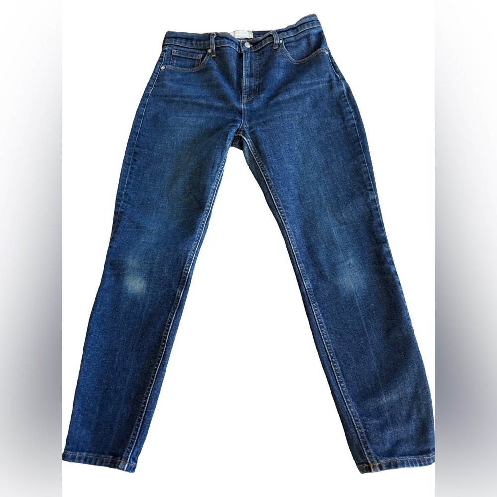 EVERLANE High Rise Medium Wash Ankle Length Skinny Denim Jeans Size 31 32x27 - Picture 2 of 7